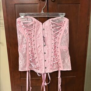 NWT Adore Me Pink Lace Corset Bustier - 1X